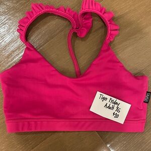 Tiger Friday Women's Pink Ruffle Bra
